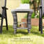 Table d'appoint, table basse d'extérieur en osier-1121940944