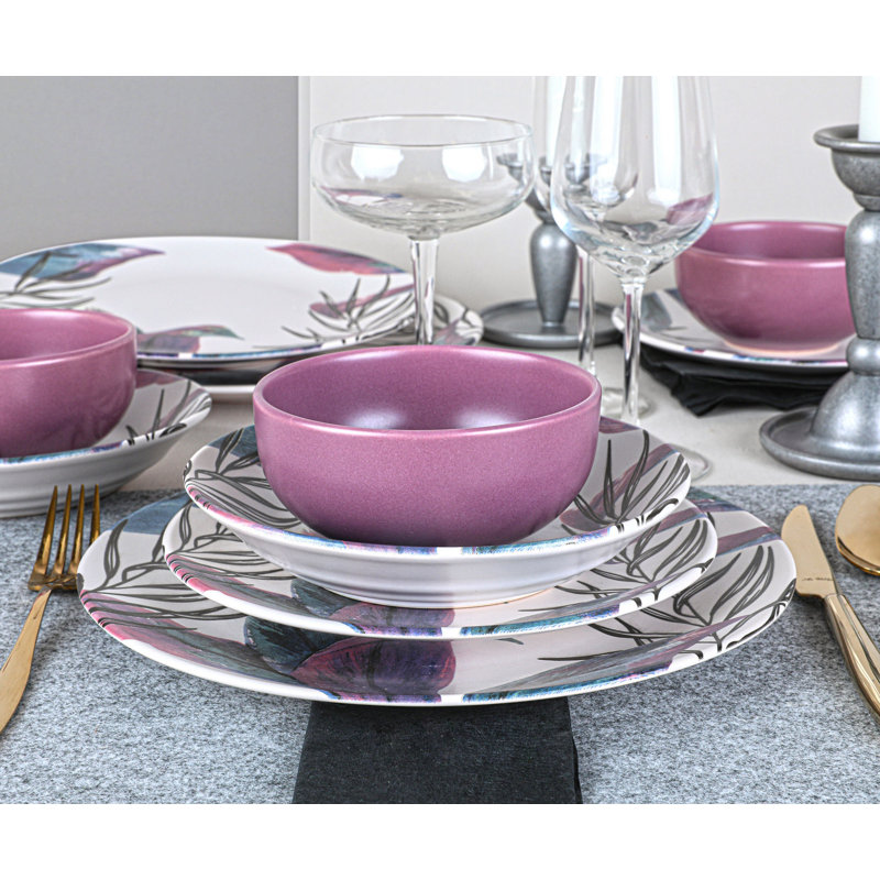 Stoneware Dinnerware Set 24 Piece - Service for 6