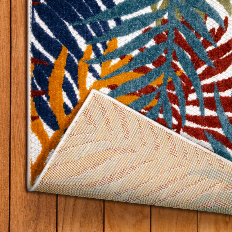 Floral Indoor Area Rug in Multicolor, Rectangle 3' x 5'