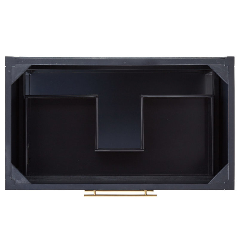 36" Robertson Single Bathroom Vanity Set with Rectangle Undermount Sink, Single Hole, Midnight Navy Blue