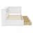 L-Shaped Bed Frame with Drawer and and Bookcase,Corner Bed Wooden Captain Bed-789432777