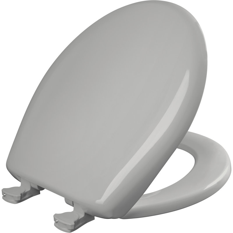 Siège de toilette rond en plastique, Argent