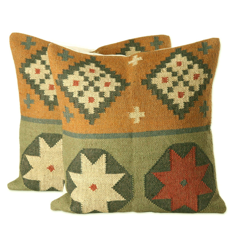 Geometric Jute / Sisal Pillow Cover