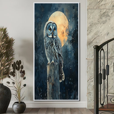 Giomar Owl On The Fence Post II - Owl Wall Art