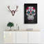 Floral Sugar Skull - Wrapped Canvas-55363838
