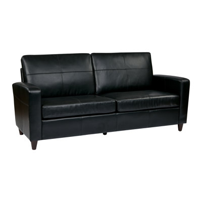 Francesville Leather 72'' Reception Sofa
