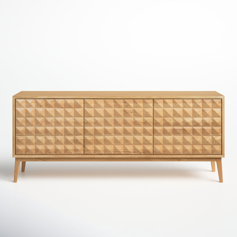 Abbie 71" Wood Sideboard in American White Oak, Oak