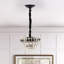1 - Light Matte Black LED Chandelier Pendant