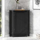 Modern Triangle Bathroom Cabinet with Adjustable Shelves and Ample Storage