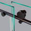 Porte de douche coulissante sans cadre en bronze huilé avec verre transparent de 3/8 po (10 mm) de largeur l 48 po x H 74 po Eclipse-50217795