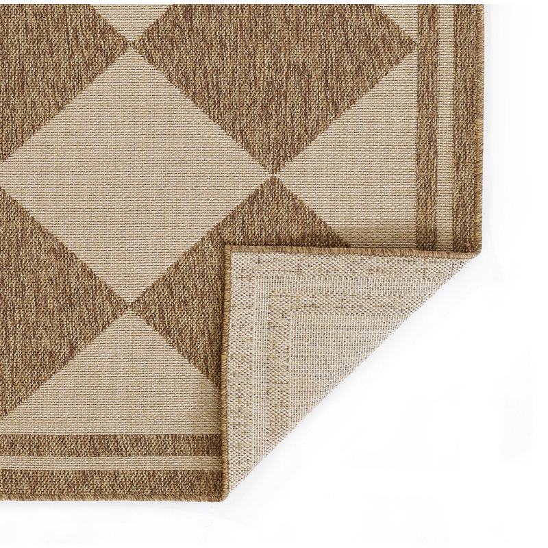 Erin Gates by Momeni Saybrook Diamond Natural Indoor / Outdoor Area Rug, Rectangle 5'3" x 7'