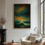 Art mural encadré sur toile - Impressions murales vertes sur la mer pour la chambre à coucher - 16 po x 24 po-1516596580-1516596583