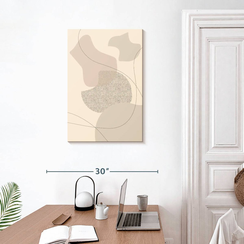 Avery Mid-Century brun abstrait II, H 30 po x l 20 po