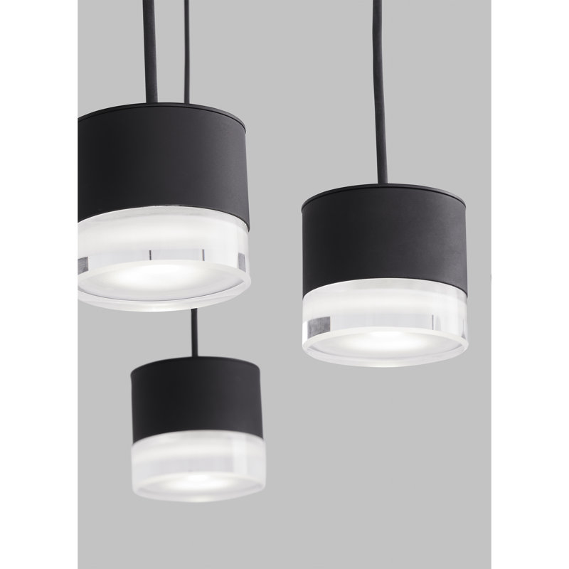 Gable 18 - Light LED Pendant, Nightshade Black