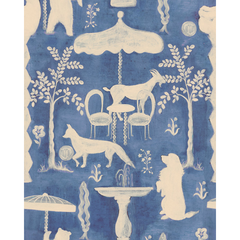 THE HIDDEN REALM Dusk Wallpaper, Blue/Taupe