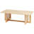 Rattan Coffee Table, Rectangle Rattan Woven Wood Mid Century Coffee Table with Rubber Wood Top, 47-Inch Modern Boho Storage Coffee Table with Natural Wood Legs, for Living Room, Bedroom & Small Spaces