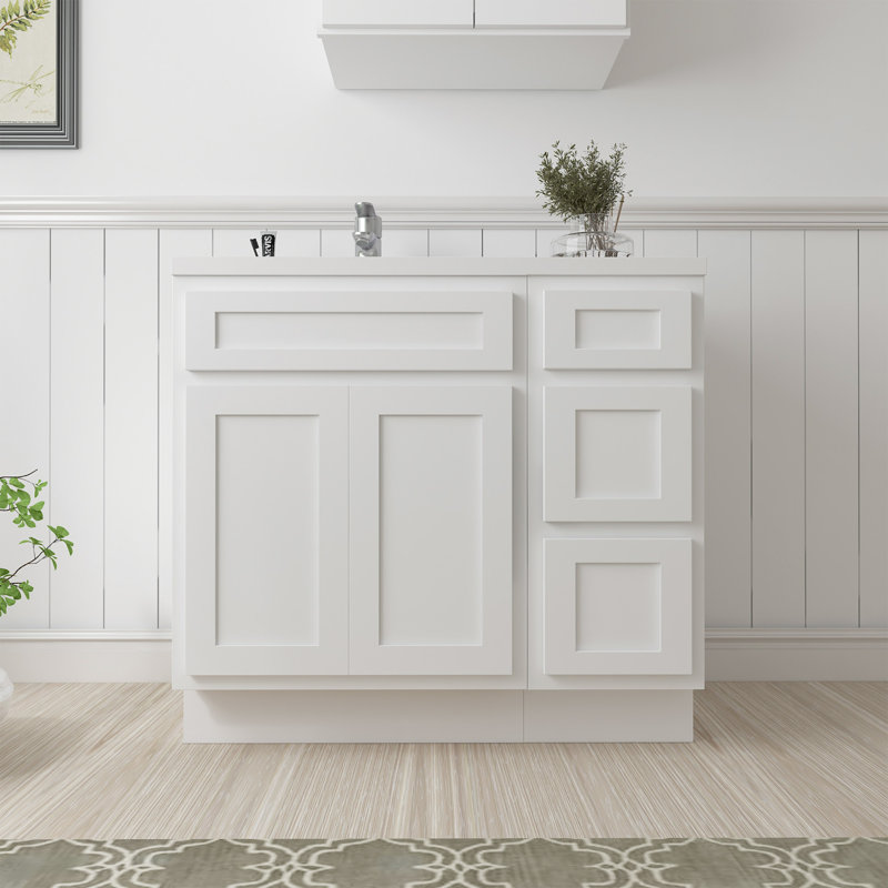 36'' Single Bathroom Vanity Base Only, White