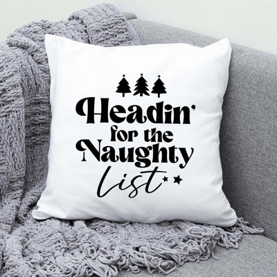 Christmas_Black-10 Polyester/Polyester Blend Reversible Throw Pillow