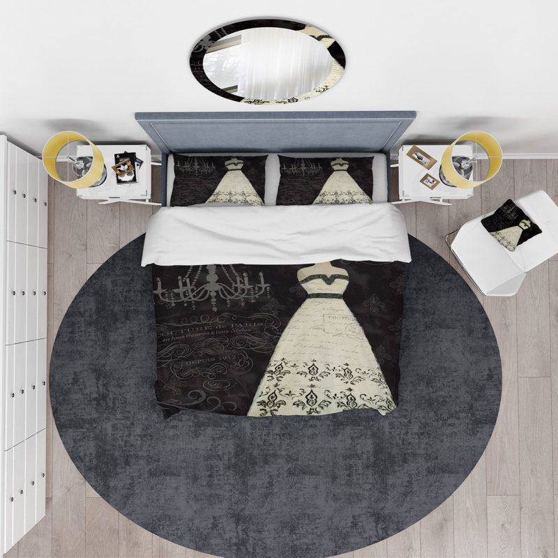 French Couture II - Ensemble de housse de couette tendance - Microfibre de polyester