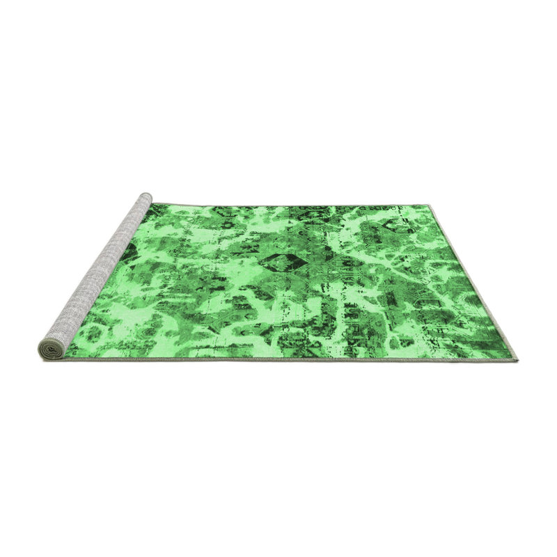 Elaan Washable Abstract Indoor Rug, Round 6'