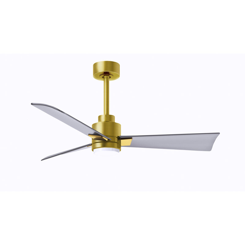 Ventilateur de plafond Alessandra, Nickel brossé, Laiton brossé, 42"
