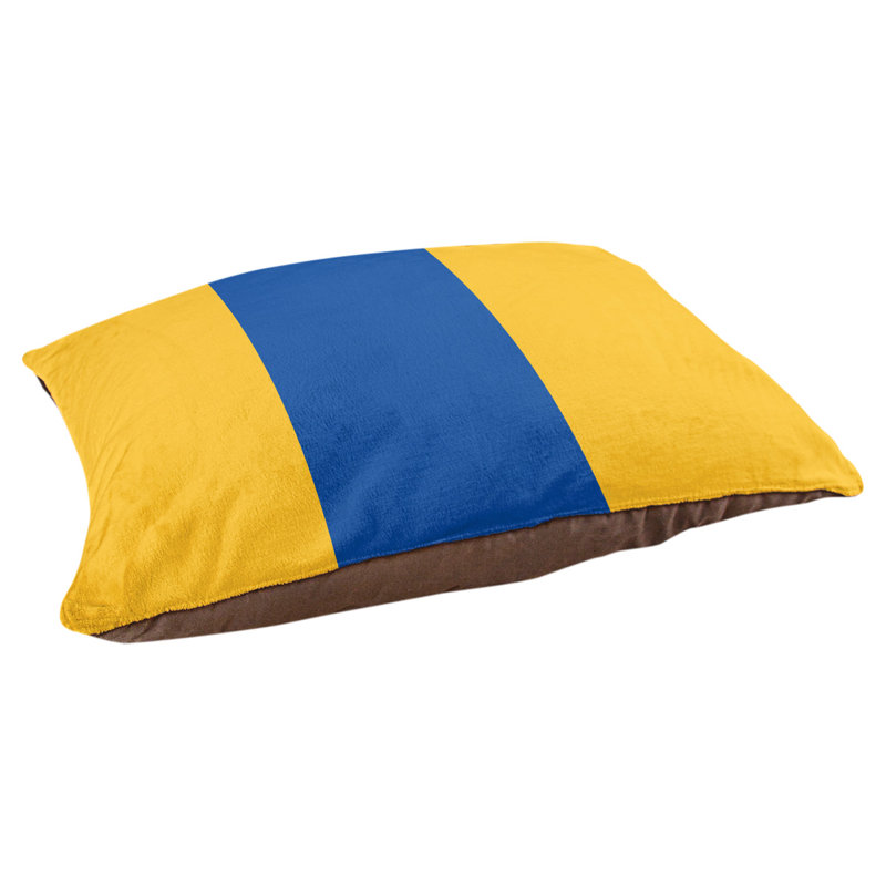 Pet Bed, Large (40" L x 50" W), Gold/Royal Blue
