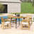 George Oliver 4-person 42.5" Outdoor Dining Table With 1.9" Umbrella Hole, Adjustable Foot Pads