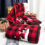 Ensemble de 3 serviettes de Noël modernes de luxe brodées 100% coton de qualité supérieure Lumet Home Decor
