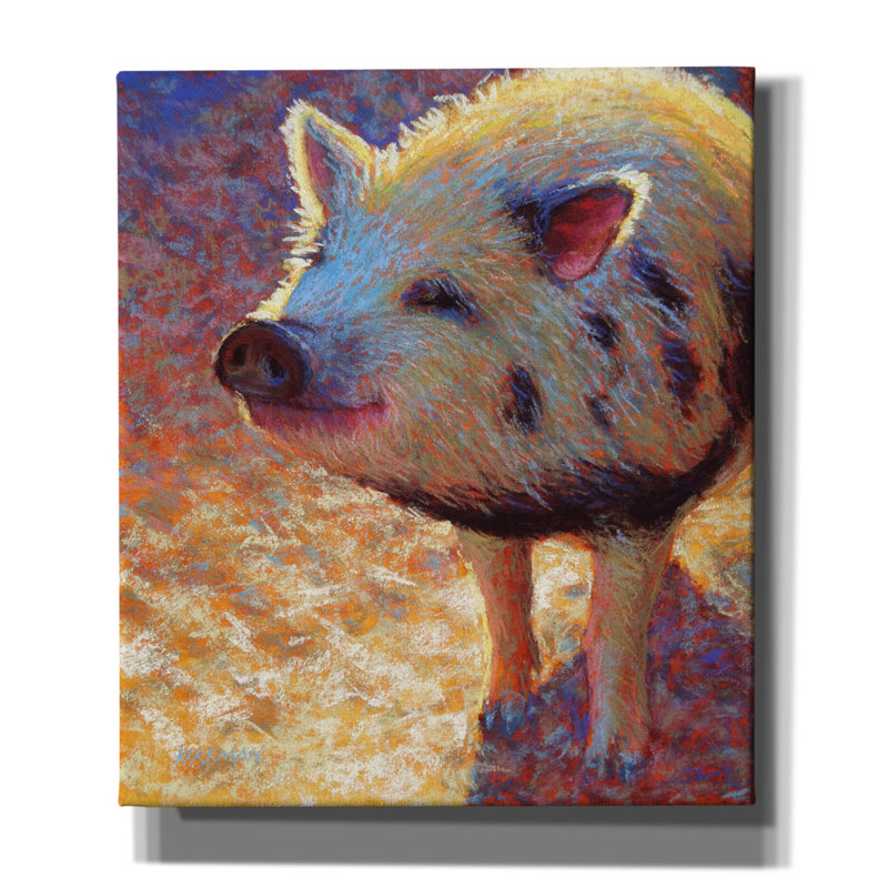 " Puffy Pig " by Rita Kirkman, 30" H x 26" W x 1.5" D