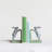 Decorative 2-Tone Cast Metal Rabbit Bookends