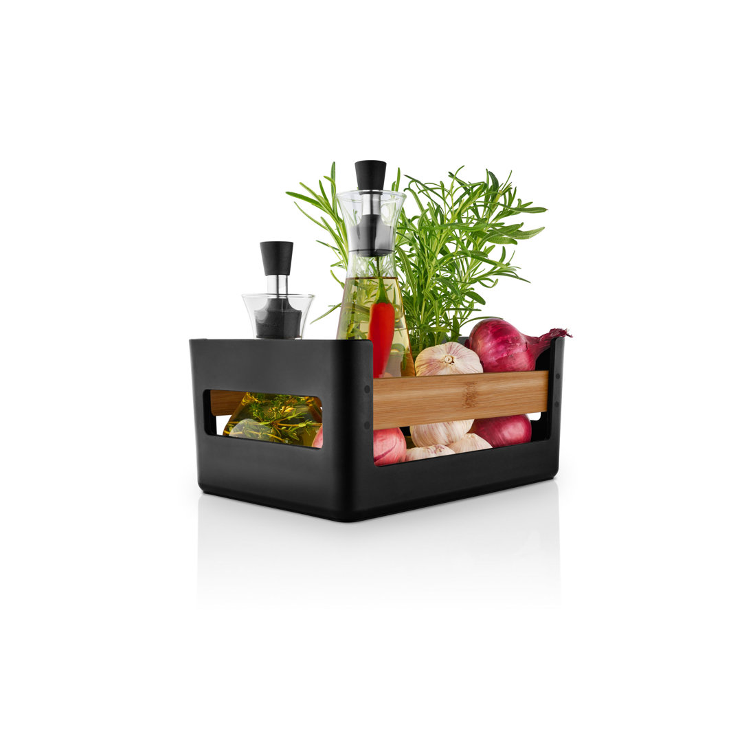 Eva Solo Aufbewahrungskiste Nordic Kitchen, Bambus, Kunststoff, Black, 26 x 18 cm, 520445