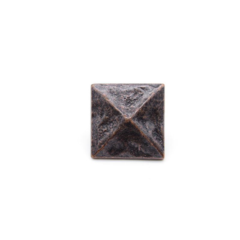 Carré de bordeaux, H 1,375 po x l 1,375 po x P 1,25 po, Bronze huilé