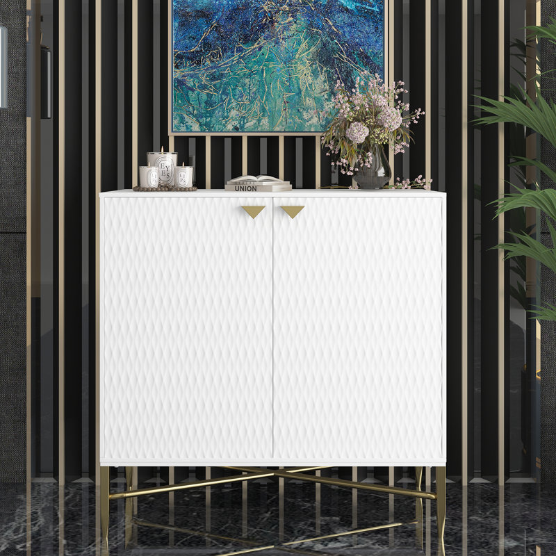 Letika 2 - Door Accent Cabinet Sideboard, White