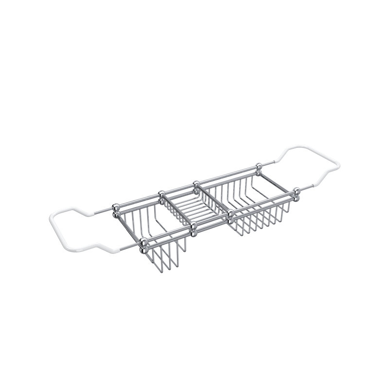 Edwardian 28" - 32" Bath Rack, Polished Chrome