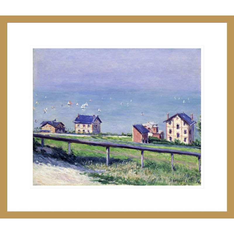 «Regatta at Trouville» par Gustave Caillebotte - Estampe numérique encadrée, H 17,75 po x l 20,47 po