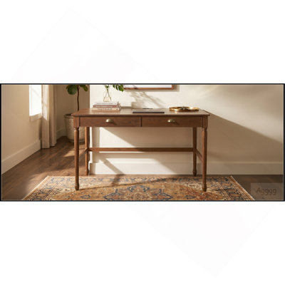 60 "60" Bureau à la maison 60 "Bureau en bois Bureau de travail Bureau moderne Meuble de travail multifonctionnel avec tiroirs pour le salon, la chambre à coucher et le bureau, noyer