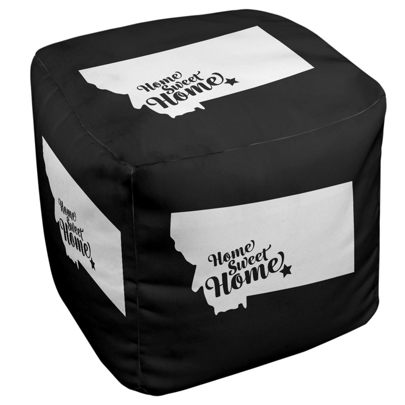 Repose-pieds cube bills, Noir