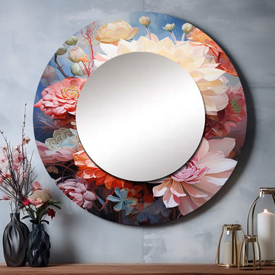 «Colorful Succulent Romantic Impression I - Succulent Large Mirror», impression sur toile