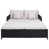 Structure noir / coussin gris clair
