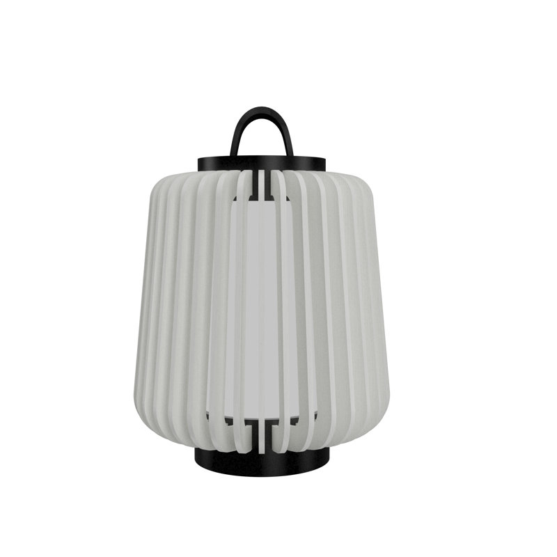 Stecche Di Legno Desk Table Lamp, Organic White, 9.06" H x 7.87"W x 7.87" D