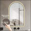Miroir de salle de bain 32 po x 60 po à DEL arqué avec affichage du temps, de la température, antibuée, à intensité variable et trois couleurs - Éclairage pour meuble-lavabo moderne