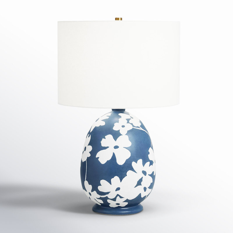 Lampe de table Medena, Semi-mat bleu marine