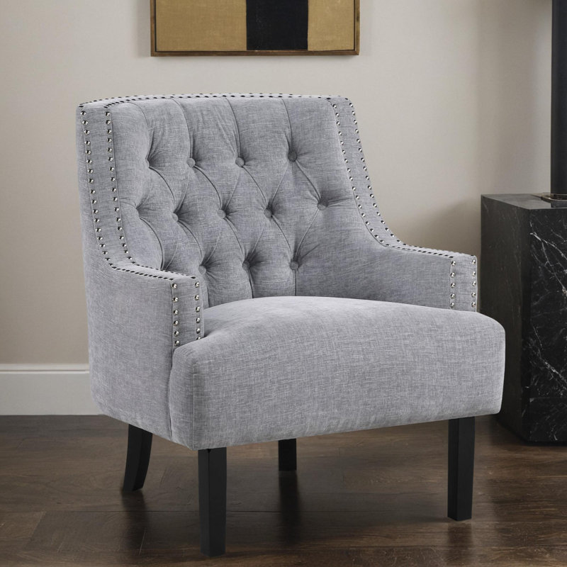  Chaise d'appoint 28 po Bania, Gris chenille