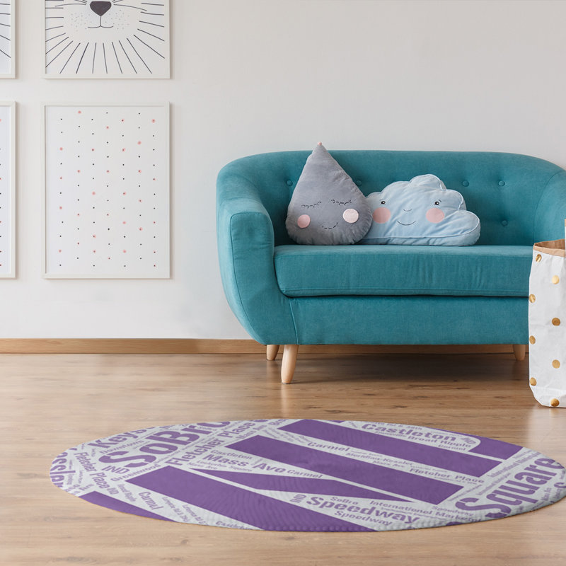 Chenille Indoor Rug, Round 5'
