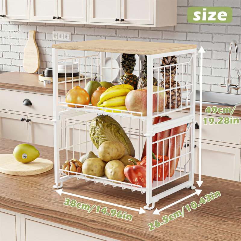 Belfry Kitchen Metal Hanging Fruit Basket