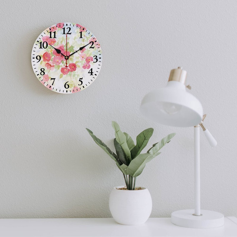 Horloge murale rose 12 "x 12"