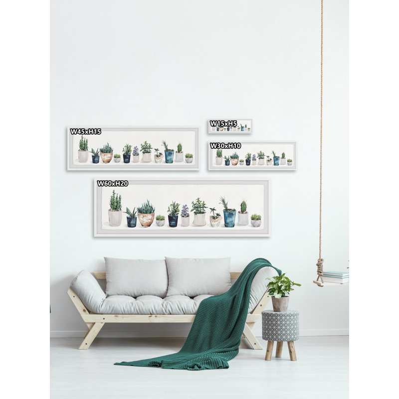 «Succulents And Sunshine», reproduction encadrée, H 10 po x l 30 po x P 1,5 po