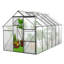 Serre extérieure 6 x 12 pi - Polycarbonate avec base galvanisée et toit réglable pour améliorer la qualité de l'air-118823187
