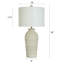 Brie - Lampe de table en résine de polyester - Abat-jour blanc cassé