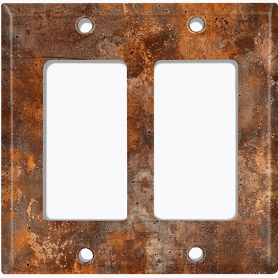Couvercle de plaque d'interrupteur en métal; Fauteuil à bascule GFI 2 bandes US standard - Image imprimée de métal rouillé